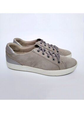 Naturalizer Womens Morrison Lace Up Low Top Sneakers Gray Leather 9.5 M